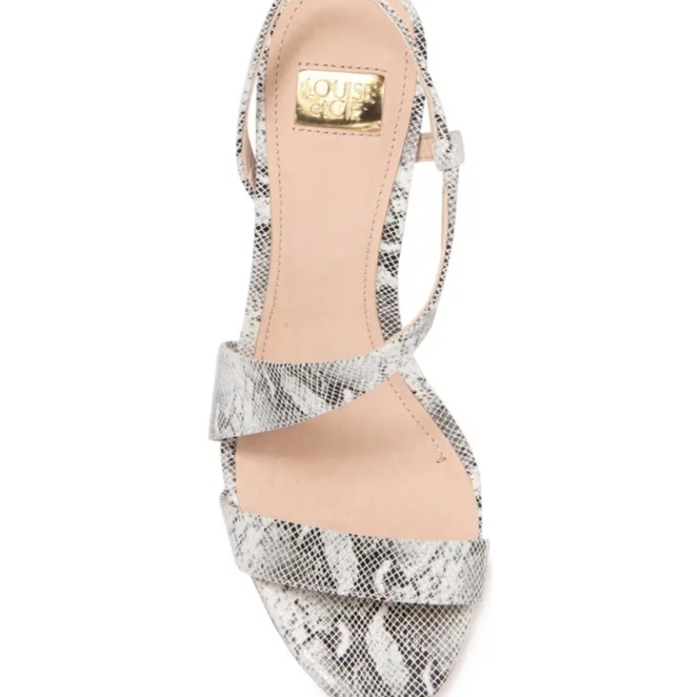 New Louise Et Cie Sandal Heel In Snake Size Woman's 9.5